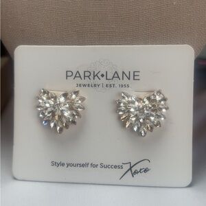 Park Lane Sparkling Rose Gold Cluster Earrings